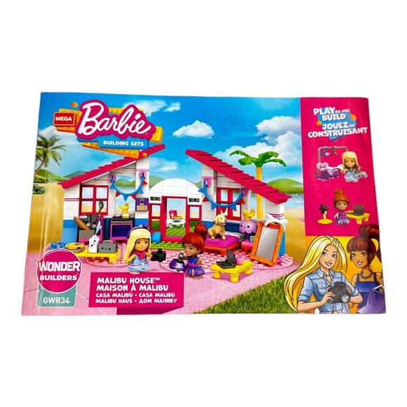 Mega Barbie Malibu House Building Set Open Box Complete? Please See All Photos - Picture 1 of 16